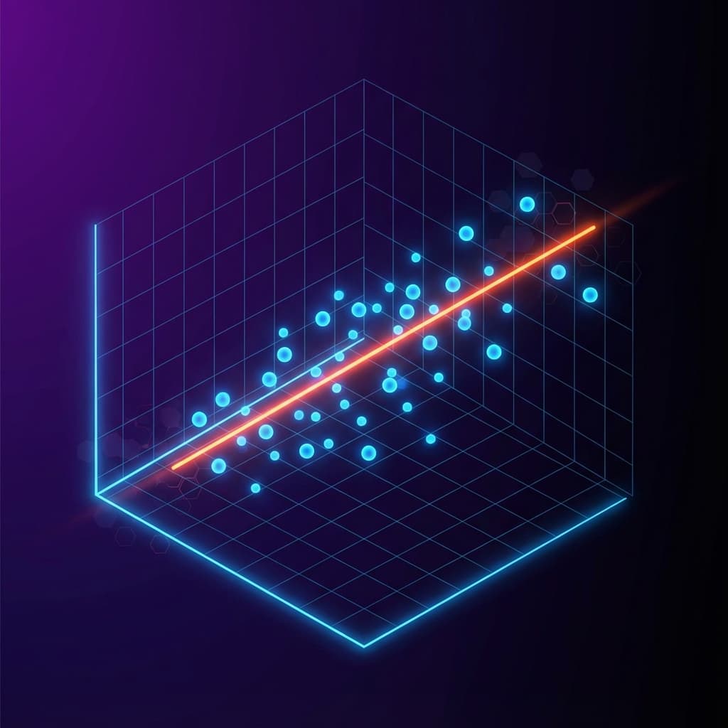 3D visualization of a linear regression model